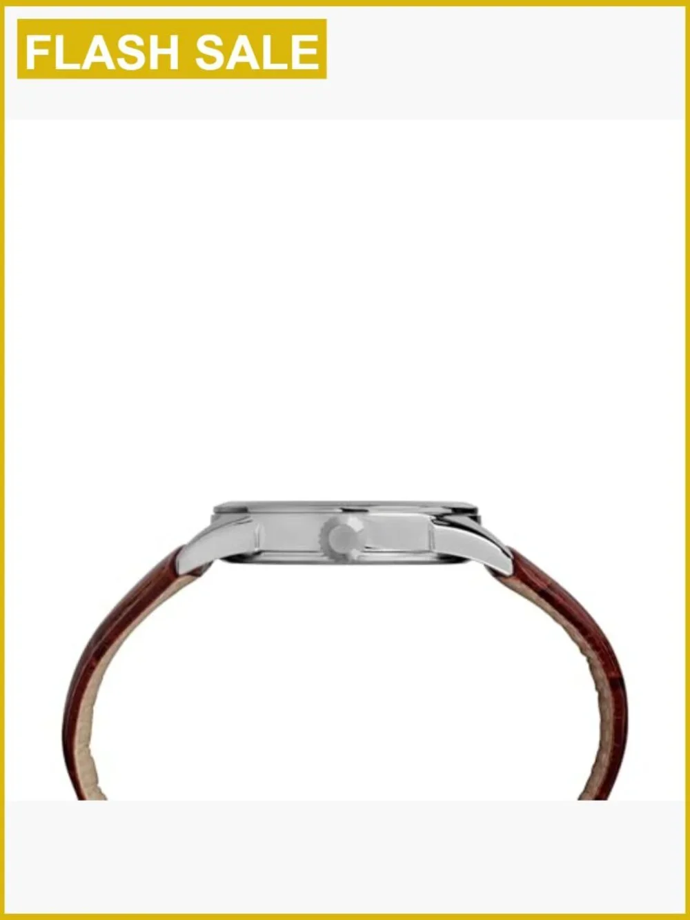 Men's Easy Reader Leather Strap Watch Analog Quartz